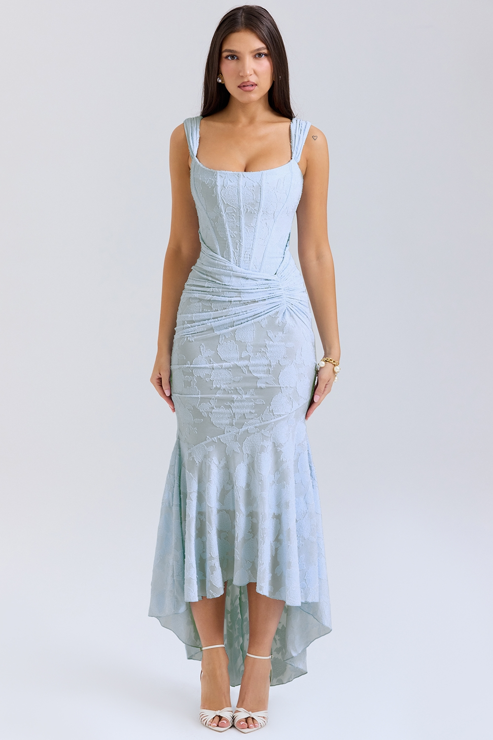Elsie | Sculpting Sleeveless Lace Maxi Dress