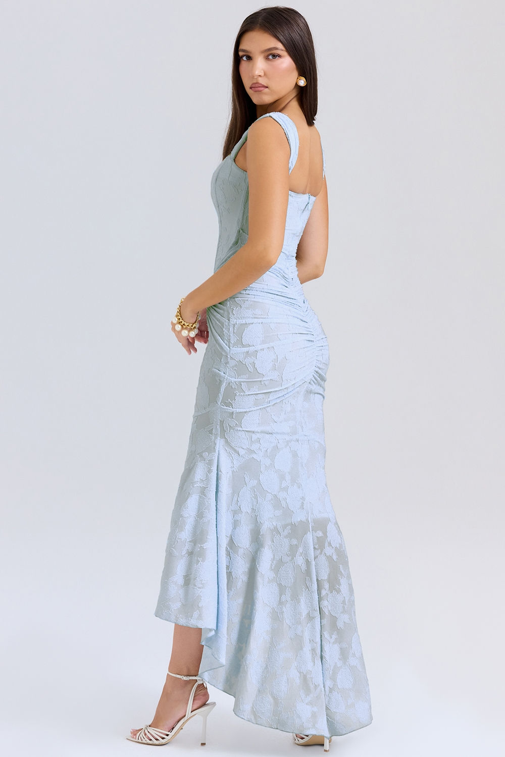 Elsie | Sculpting Sleeveless Lace Maxi Dress