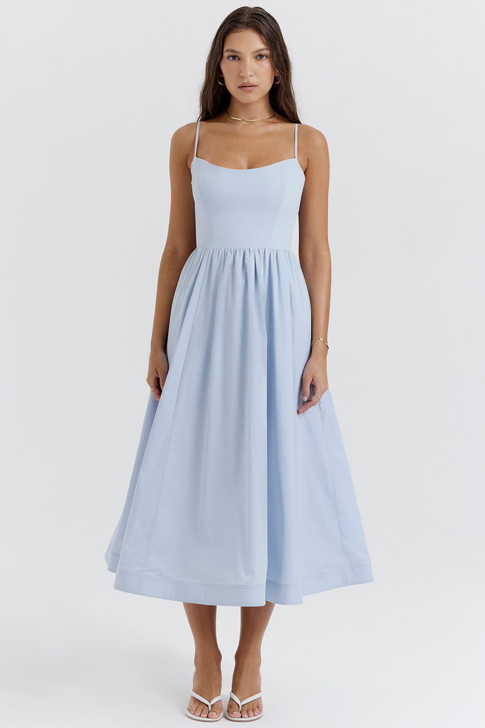 Samara | Elegant Sleeveless Open Back Midi Dress