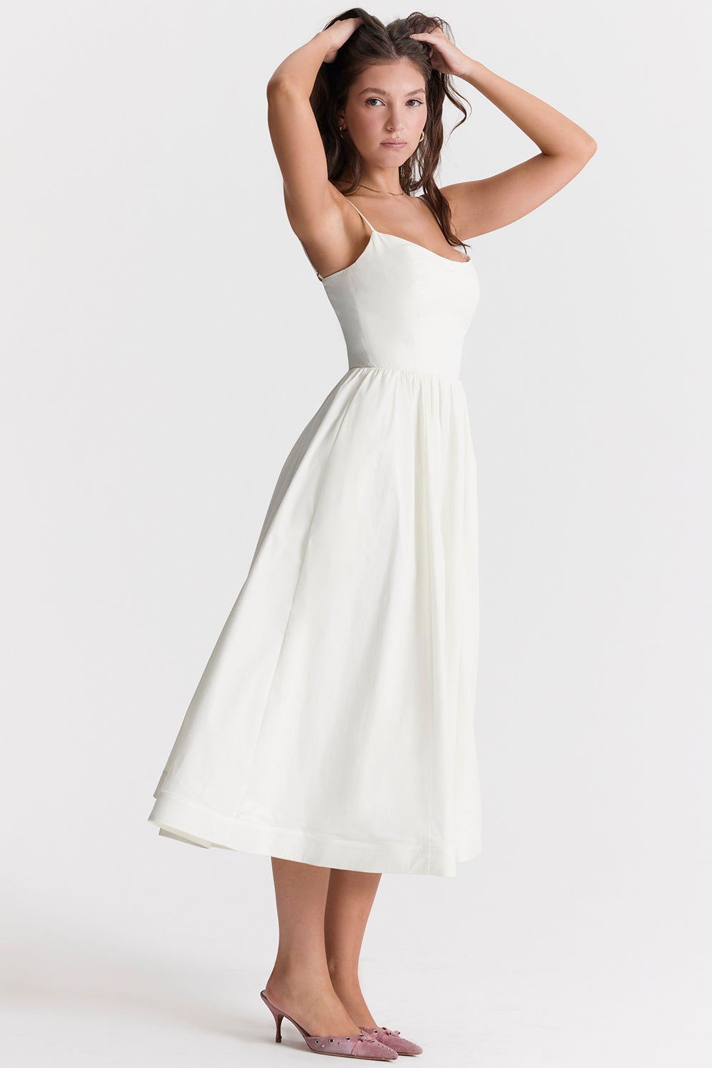 Samara | Elegant Sleeveless Open Back Midi Dress