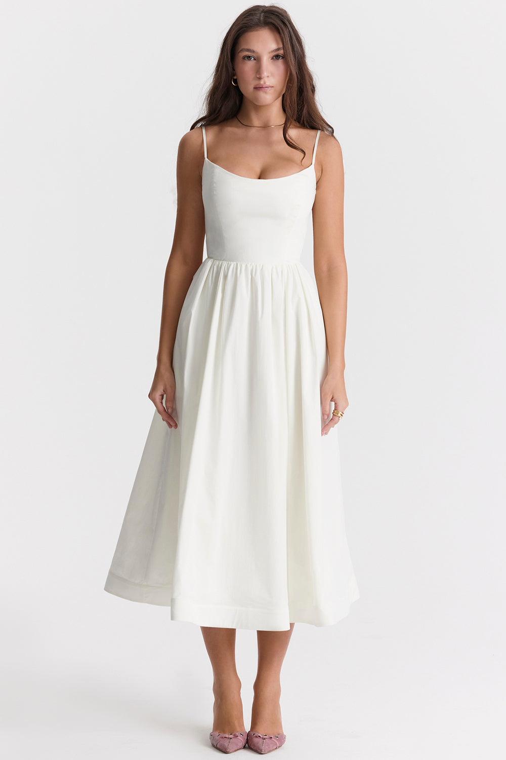 Samara | Elegant Sleeveless Open Back Midi Dress