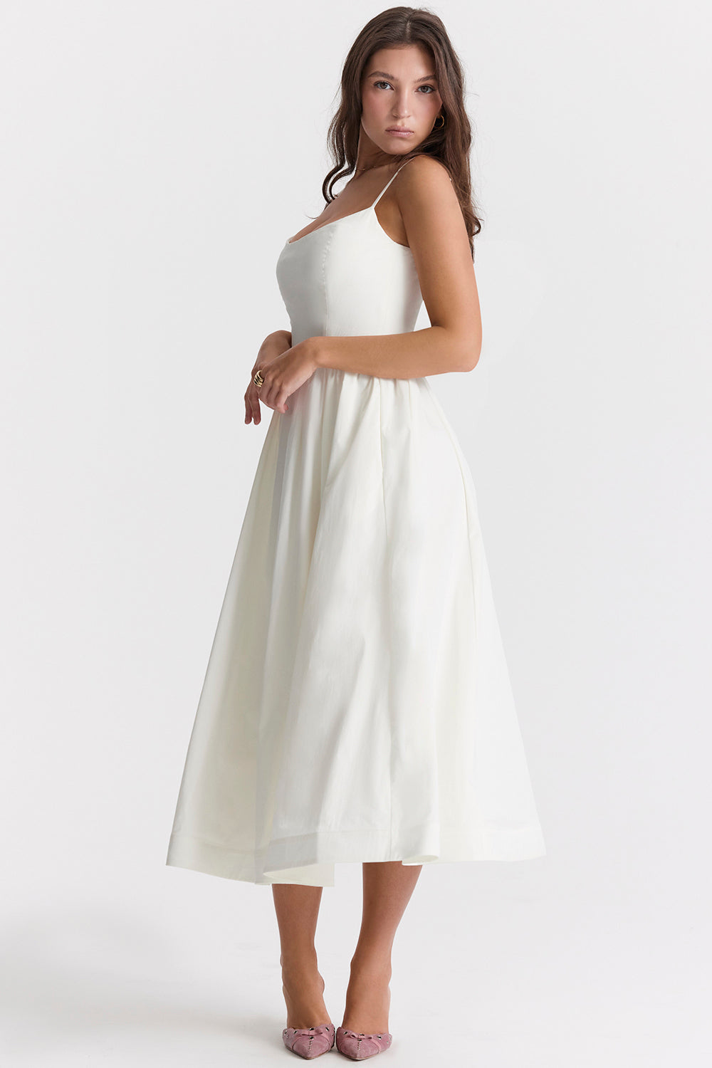 Samara | Elegant Sleeveless Open Back Midi Dress