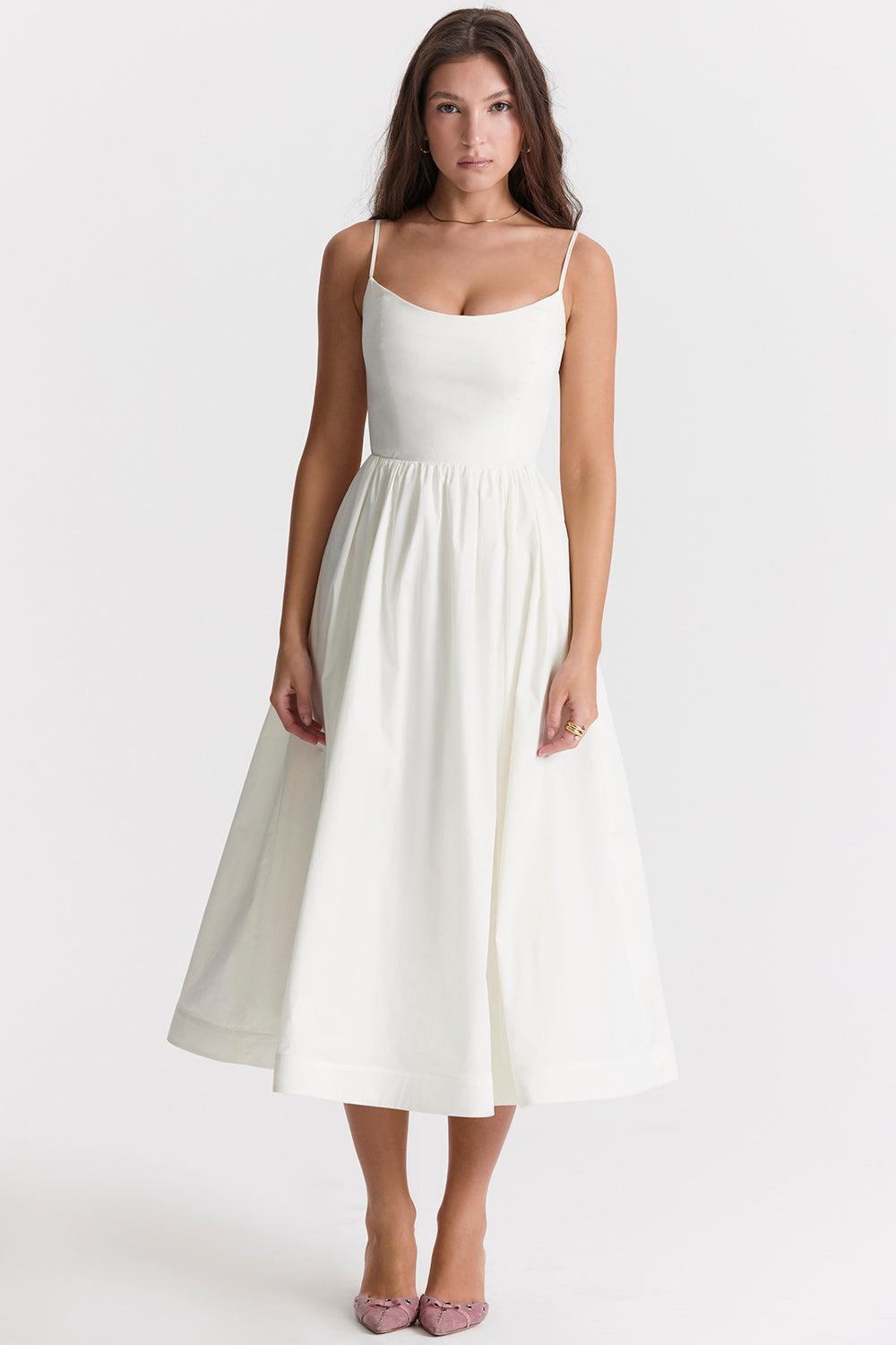 Samara | Elegant Sleeveless Open Back Midi Dress
