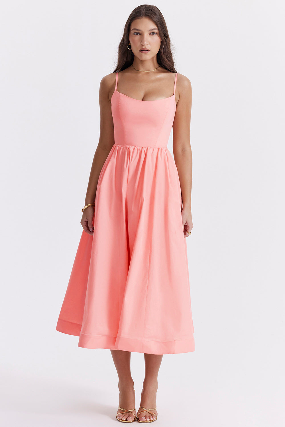 Samara | Elegant Sleeveless Open Back Midi Dress