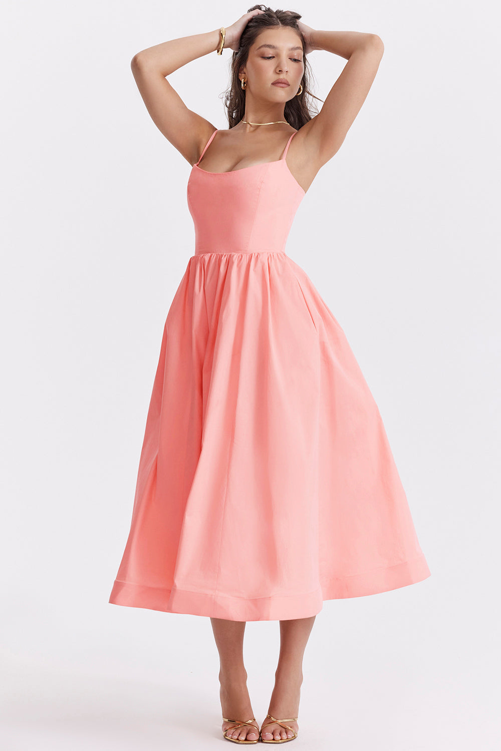 Samara | Elegant Sleeveless Open Back Midi Dress