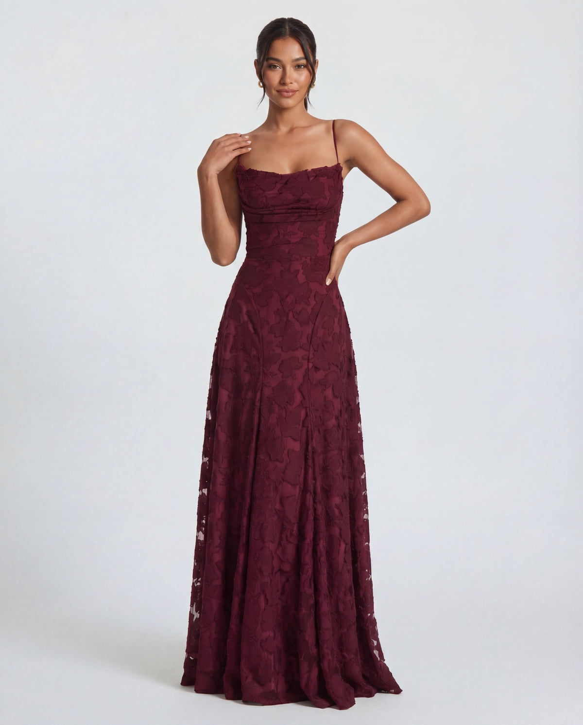 Wynn | Floral Burnout Jersey Maxi Dress