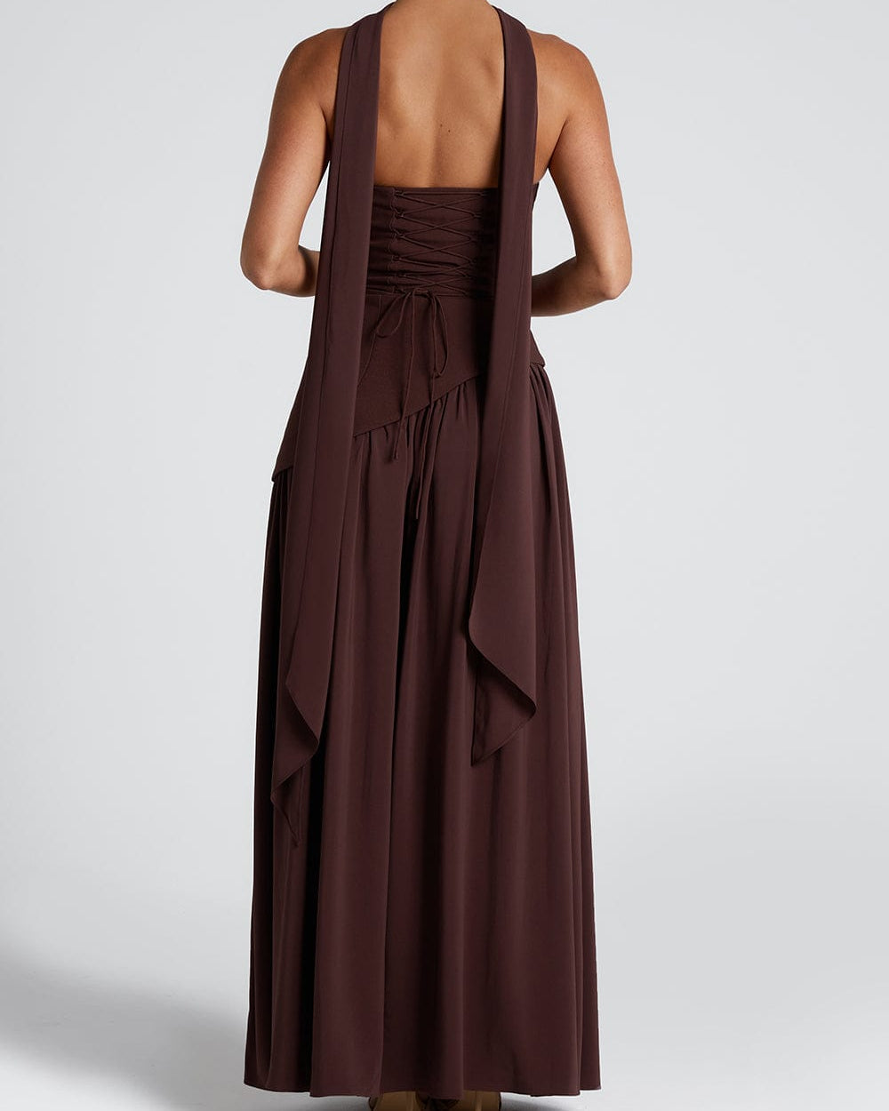 Aveline | Strapless Maxi Dress Thigh-High Split
