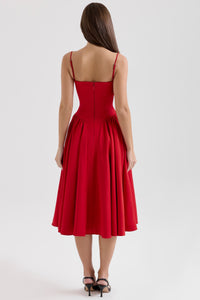 Amaria | Underwired Sweetheart Neckline Corset Midi Dress