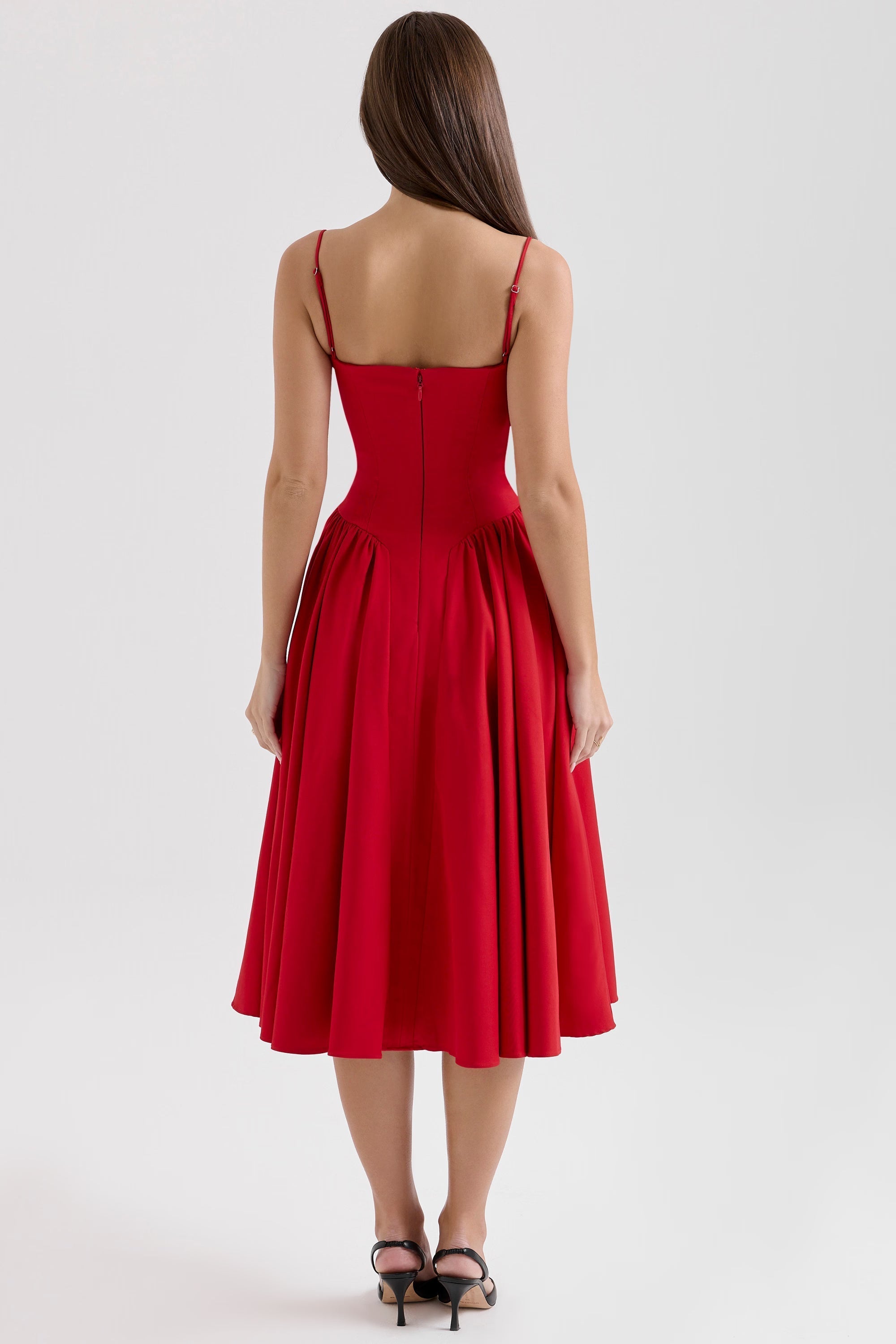 Amaria | Underwired Sweetheart Neckline Corset Midi Dress